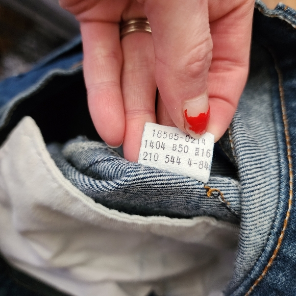 LEVIS x VINTAGE 505 Dark Wash Denim USA Made Size 16 - Picture 3 of 7